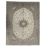 400 x 295cm Large Size Beautiful Persian Kashan Cream Rug