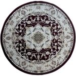 200 x 200cm Persian Mashad Design Red Round Rug