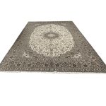400 x 295cm Large Size Beautiful Persian Kashan Cream Rug - Image 2