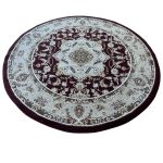 200 x 200cm Persian Mashad Design Red Round Rug - Image 2