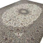400 x 295cm Large Size Beautiful Persian Kashan Cream Rug - Image 3