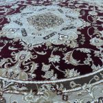200 x 200cm Persian Mashad Design Red Round Rug - Image 3