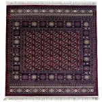 160 x 160cm Red Bokhara Design Square Rug