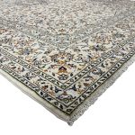 410 x 290 cm Hand Knotted Persian Cream Kashan Wool Rug - Image 4