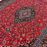 300 x 200cm Persian Design Kashan Machine Made Red Rug - Image 6