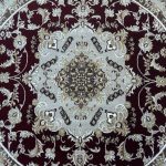 200 x 200cm Persian Mashad Design Red Round Rug - Image 4