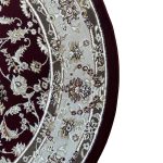 200 x 200cm Persian Mashad Design Red Round Rug - Image 5