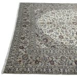 400 x 295cm Large Size Beautiful Persian Kashan Cream Rug - Image 7