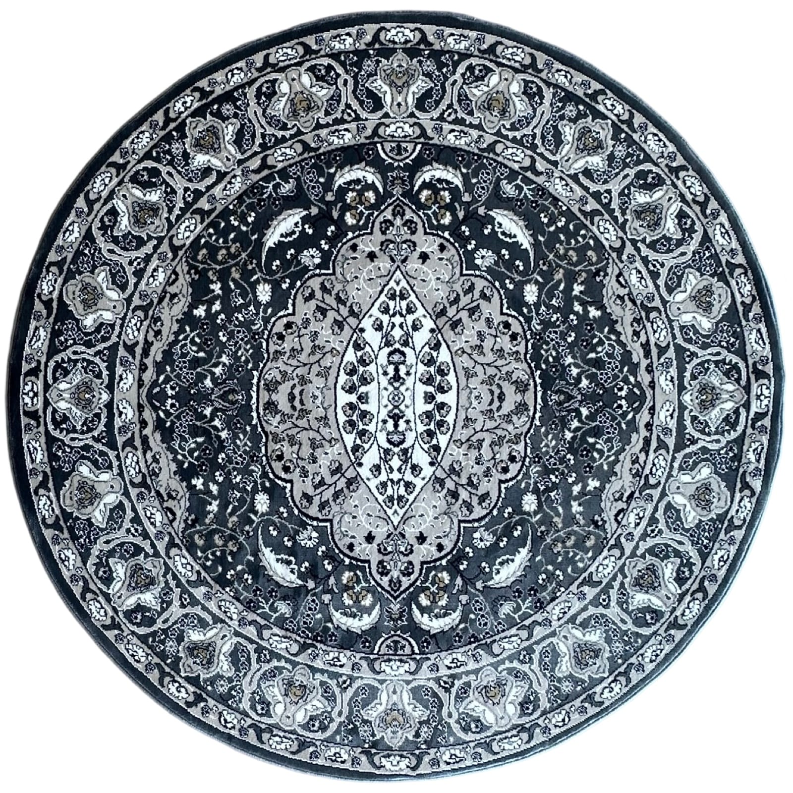 prooooo_44-13 160 x 160cm Big Medallion Persian Mashad Design Round Rug - Image 1