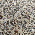 400 x 295cm Large Size Beautiful Persian Kashan Cream Rug - Image 9
