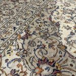 400 x 295cm Large Size Beautiful Persian Kashan Cream Rug - Image 11