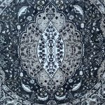 160 x 160cm Big Medallion Persian Mashad Design Round Rug - Image 4