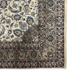 345 x 255cm Hand Knotted Persian Cream Kashan Wool Rug - Image 5