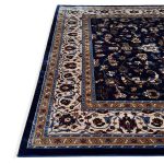 400 x 300cm Navy Kashan Persian Design Machine Made Rug - Image 4