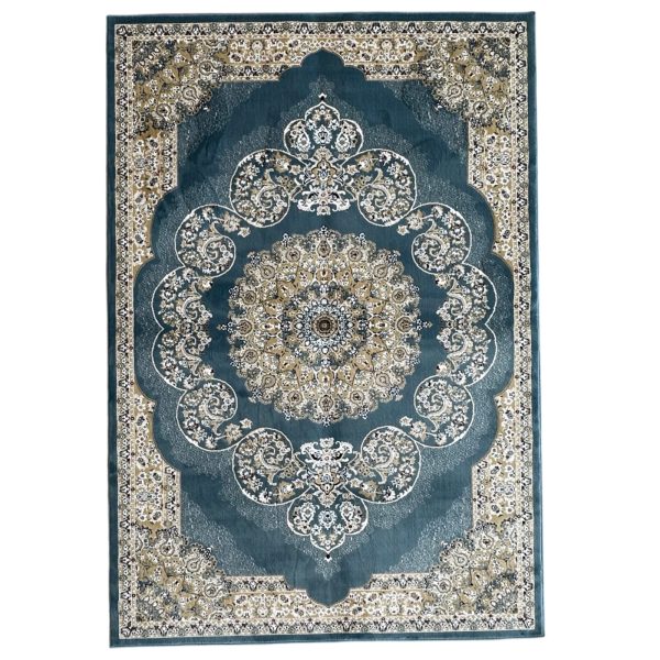 230 x 160 Turkish Machine Made Kerman Blue Rug