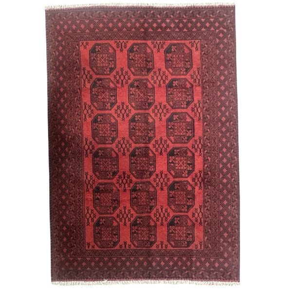 284 x 193cm Hand Knotted Afghan Akche Filpai – Wool Rug