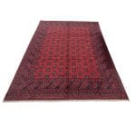 277 x 194cm Hand Knotted Afghan Akche Bokhara – Wool Rug - Image 2