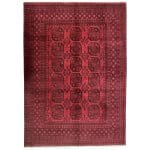 293 x 194cm Hand Knotted Afghan Akche Bokhara – Wool Rug - Image 9
