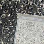 200 x 80cm Turkish Machine Made Floral Grey Runner Rug - Image 5
