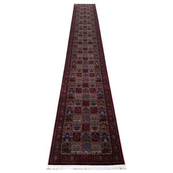 600 x 80cm Persian Bakhtiari Garden Design – Red Runner Rug