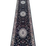 800 x 80cm Classic Persian Kashan – Navy Runner Rug - Image 4