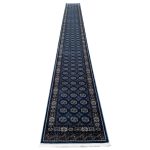800 x 80cm Afghan Bokhara Design – Blue Runner Rug