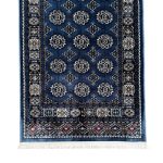 800 x 80cm Afghan Bokhara Design – Blue Runner Rug - Image 4