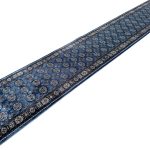 800 x 80cm Afghan Bokhara Design – Blue Runner Rug - Image 3