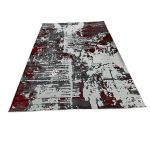 290 x 200cm Turkish Modern Grey Red Machine Made Rug - Image 2