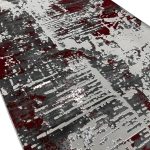 290 x 200cm Turkish Modern Grey Red Machine Made Rug - Image 5