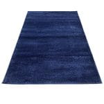 230 x 160 cm – Machine Made Turkish Shaggy Navy Carpet, Thick Modern Pile
