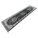 300 x 80 Persian Mashad Design Grey Machine Made Runner Rug - Image 2