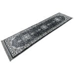 300 x 80cm Kashan Persian Grey Soft Quality Machine Made Runner Rug - Image 2