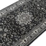 300 x 80cm Traditional Kashan Design Machine Made Grey Runner Rug - Image 4