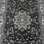 300 x 80cm Traditional Kashan Design Machine Made Grey Runner Rug - Image 6
