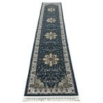 400 x 80cm Persian Style Corridor Blue Runner Rug | Oriental Touch