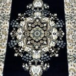 400 x 80cm Persian Design Hallway Navy Runner Rug | Soft & Durable - Image 5