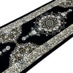 400 x 80cm Persian Design Hallway Navy Runner Rug | Soft & Durable - Image 6