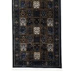 400 x 80cm Turkish Machine Made Blue Bakhtiari Runner Rug – Midnight Navy Garden Panels - Image 4
