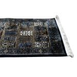 400 x 80cm Turkish Machine Made Blue Bakhtiari Runner Rug – Midnight Navy Garden Panels - Image 6