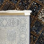 400 x 80cm Turkish Machine Made Blue Bakhtiari Runner Rug – Midnight Navy Garden Panels - Image 7