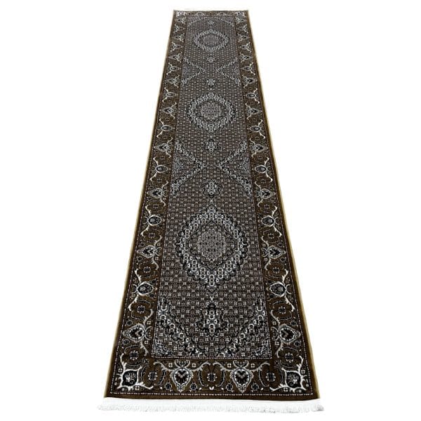 400 x 80cm Persian Tabrez Mustard Machine Made Runner Rug