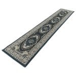 400 x 80cm Persian Design Runner | Machine Made Blue Rug - Image 2