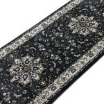 400 x 80cm Persian Kashan Style Grey Runner Rug - Image 6