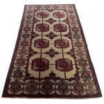 195 x 100cm Hand Knotted Afghan Bokhara Design Baluch Rug - Image 3
