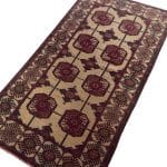 195 x 100cm Hand Knotted Afghan Bokhara Design Baluch Rug - Image 2