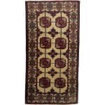 195 x 100cm Hand Knotted Afghan Bokhara Design Baluch Rug