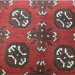 147cm x 100cm Hand Knotted Red Afghan Akche Bokhara – Wool Rug - Image 5