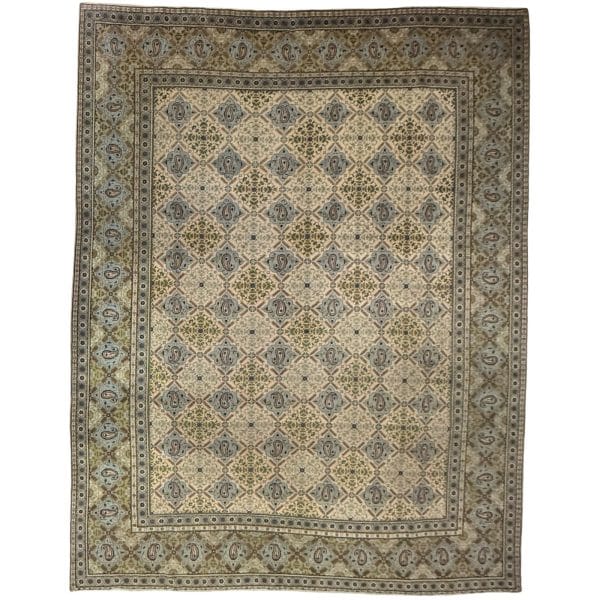 366 x 280cm Persian Hand Knotted Pistachio Kashan – Wool Rug