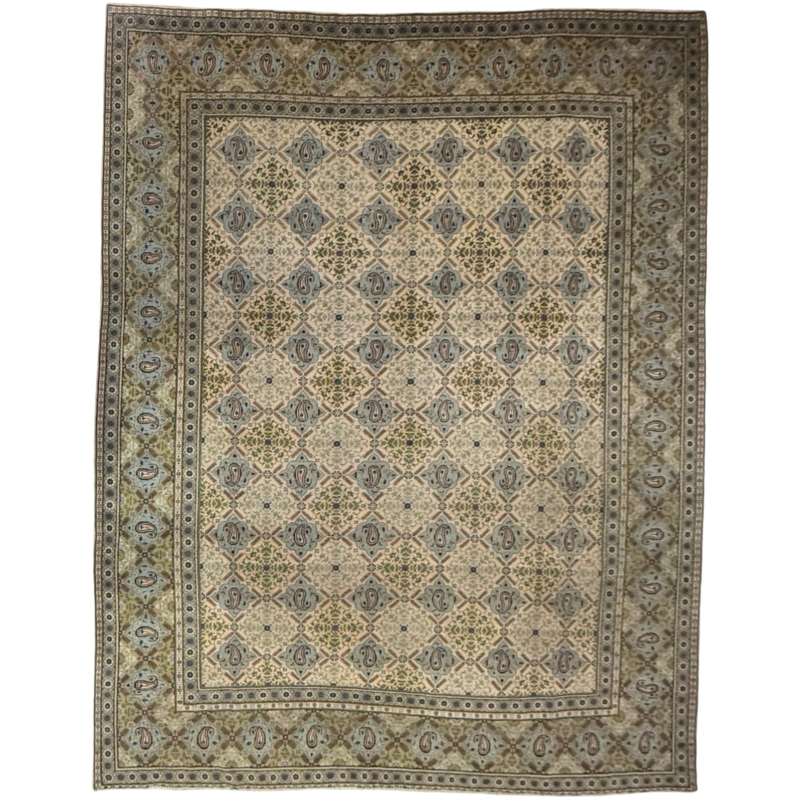 IMG_3244 2 366 x 280cm Persian Hand Knotted Pistachio Kashan – Wool Rug - Image 1